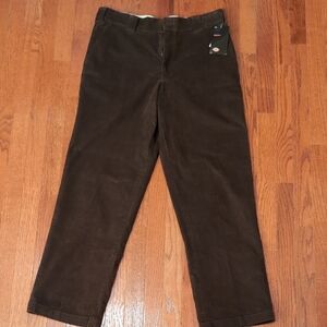 Dickies Men's Regular Fit Corduroy Pants Size 34 x 32 Brown New With Tags
